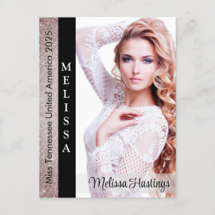 Tuxedo Glitz Pageant Autograph Photo Card Briefkaart
