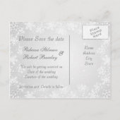 Tuxedo, Gown, Snowflakes Sparen het Briefkaart van (Achterkant)