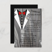 Tuxedo gray Silver Bachelor Party (Voorkant / Achterkant)