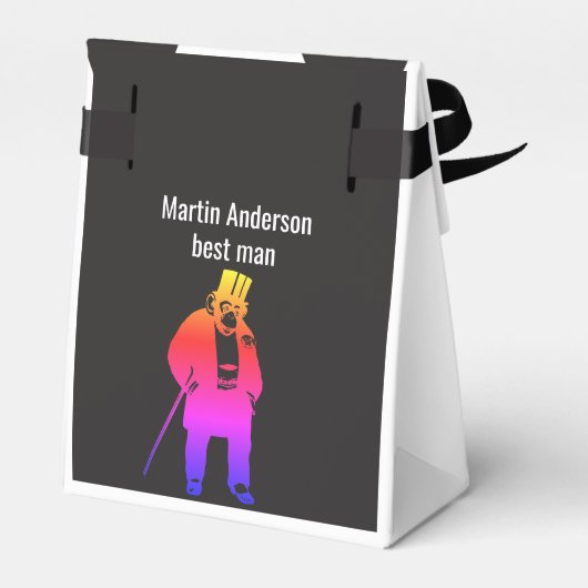 Tuxedo Groomsman 🎩 Beste Man Gift Bedankdoosjes (Achterkant)