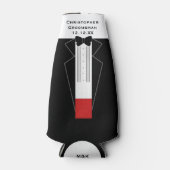 Tuxedo Groomsman bruiloft fles koeler (Voorkant)