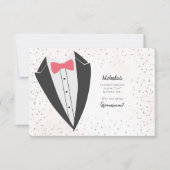 Tuxedo Groomsman Confetti Voorstel Kaart (Voorkant)