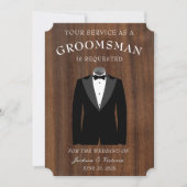 Tuxedo Groomsman Kaart (Voorkant)