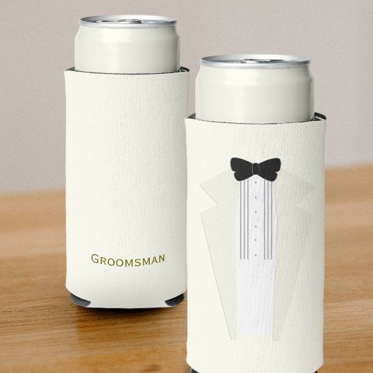 Tuxedo Groomsmen Wedding Koelbox Seltzer Blikjeskoeler