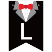 Tuxedo hanger banner, boog Stropdas Vlaggetjes (Eerste vlag)