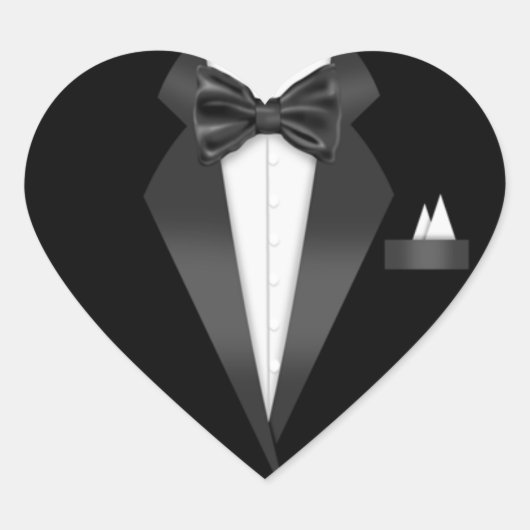 Tuxedo Hart Sticker (Voorkant)