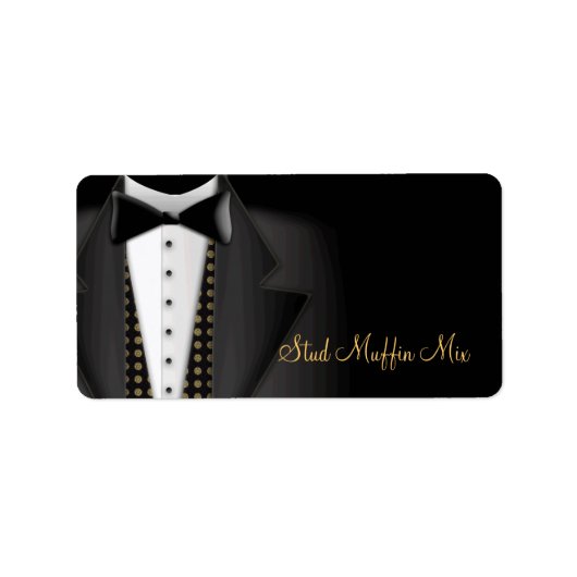 Tuxedo huwelijkslabels etiket (Voorkant)
