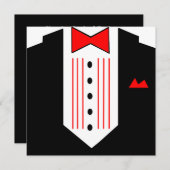 Tuxedo Invitation Dinner Party Formal Pre-Prom Kaart (Voorkant / Achterkant)