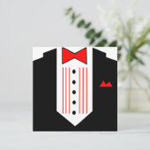 Tuxedo Invitation Dinner Party Formal Pre-Prom Kaart (Staand voorkant)