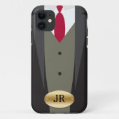 Tuxedo iPhone 5S Monogram Hoesje (Achterkant)