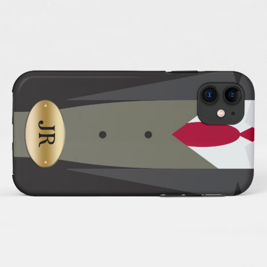 Tuxedo iPhone 5S Monogram Hoesje (Achterkant (horizontaal))