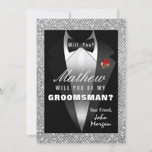 Tuxedo is mijn Groomsman Kaart