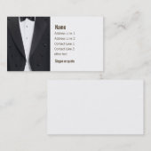 Tuxedo Jacket en Bow-Stropdas Visitekaartje (Voorkant / Achterkant)