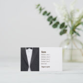 Tuxedo Jacket en Bow-Stropdas Visitekaartje (Staand voorkant)