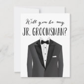 Tuxedo Junior Groomsman | Groomsman Kaart (Voorkant)