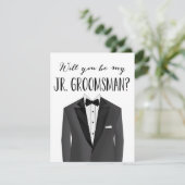 Tuxedo Junior Groomsman | Groomsman Kaart (Staand voorkant)
