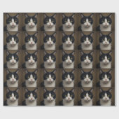 Tuxedo kat cadeaupapier (Vlak)