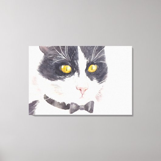 Tuxedo-kat Canvas Afdruk (Voorkant)