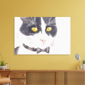 Tuxedo-kat Canvas Afdruk (Insitu (Woonkamer))