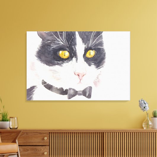 Tuxedo-kat Canvas Afdruk (Insitu (Woonkamer))