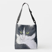 Tuxedo-kat Crossbody Tas (Achterkant)