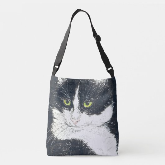Tuxedo-kat Crossbody Tas (Achterkant)