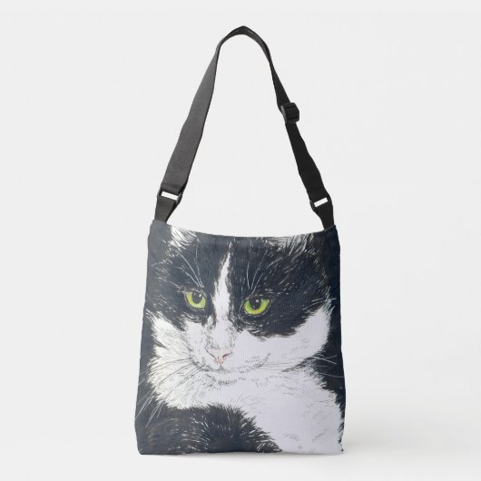 Tuxedo-kat Crossbody Tas (Voorkant)