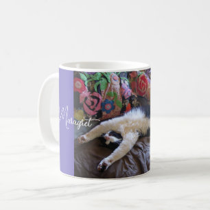 Tuxedo Kat Cute die een Mexicaanse Golf doet Funny Koffiemok