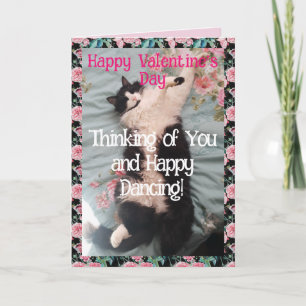 Tuxedo Kat Cute Grappige Valentijnsdag Gelukkige D Kaart
