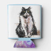 Tuxedo Kat Dank U Zwart-wit Katten Blikjeskoeler (Achterkant)