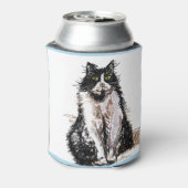 Tuxedo Kat Dank U Zwart-wit Katten Blikjeskoeler (Blikje Achterkant)