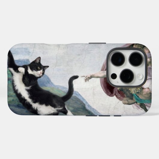 Tuxedo Kat die de Heilige Poot Aanraakt Case-Mate iPhone Case (Achterkant (horizontaal))