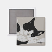 Tuxedo kat dutje magneet (Voorkant / Achterkant)