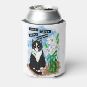 Tuxedo Kat en Lelies | Inspirerend prijsopgave Blikjeskoeler (Blikje Achterkant)