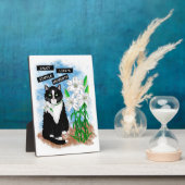 Tuxedo Kat en Lelies | Inspirerend prijsopgave Fotoplaat (Zijkant)
