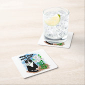 Tuxedo Kat en Lelies | Inspirerend prijsopgave Kartonnen Onderzetters (Insitu)