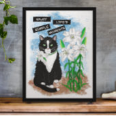 Tuxedo Kat en Lelies | Inspirerend prijsopgave Poster