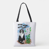 Tuxedo Kat en Lelies | Inspirerend prijsopgave Tote Bag (Achterkant)