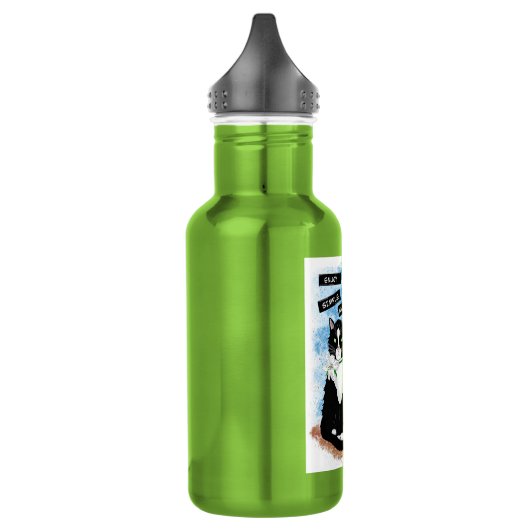 Tuxedo Kat en Lelies | Inspirerend prijsopgave Waterfles (Links)