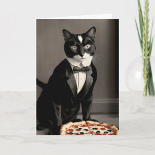 Tuxedo kat en pizza kaart