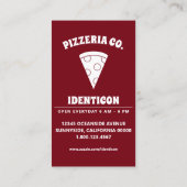 Tuxedo kat en pizza visitekaartje (Achterkant)