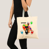 Tuxedo Kat En Verfpalet Tote Bag (Voorkant (product))