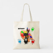 Tuxedo Kat En Verfpalet Tote Bag (Achterkant)