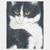 Tuxedo-kat Fleece Deken (Voorkant)