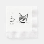 Tuxedo kat gepersonaliseerd doe ik ook servet (Voorkant)