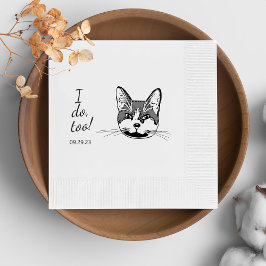 Tuxedo kat gepersonaliseerd doe ik ook servet