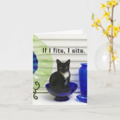 Tuxedo Kat - Gepersonaliseerd Wenskaart Kaart (Gele Bloem)