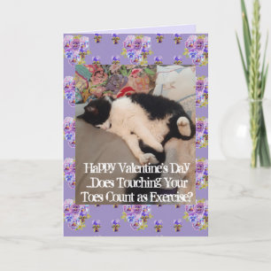 Tuxedo Kat Grappig Tenen Aanraken Valentijnsdag Kaart