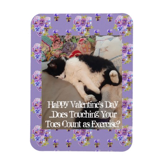 Tuxedo Kat Grappig Tenen Aanraken Valentijnsdag Magneet (Verticaal)