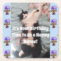 Tuxedo Kat Grappige Katten Verjaardag Onderzetters